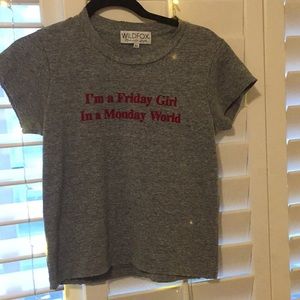 NWOT Wildfox Friday Girl Shirt